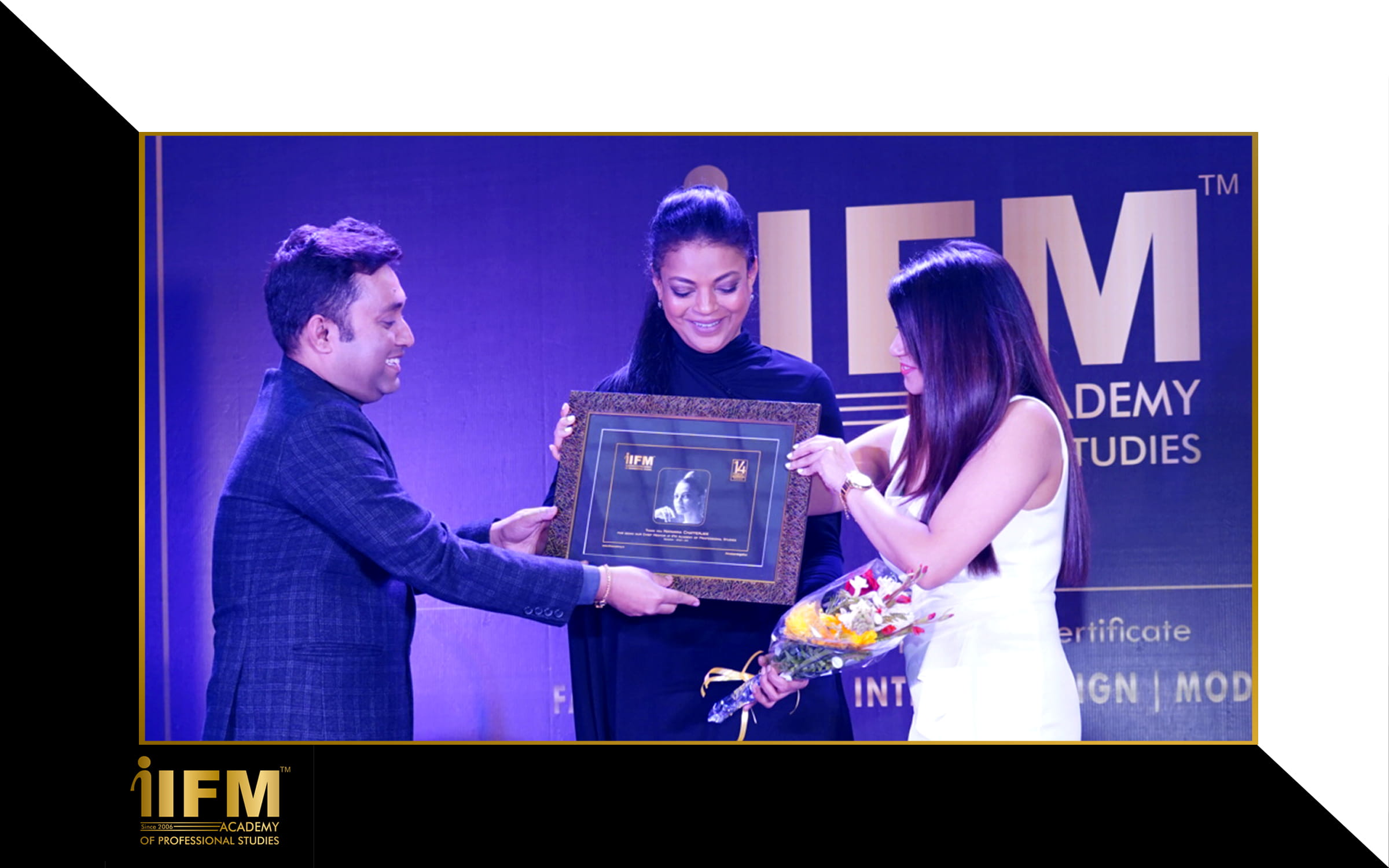 Our CEO Kuntanil Das & our Director Suvagata Das felicitating our Chief Mentor Nayanika Chatterjee.